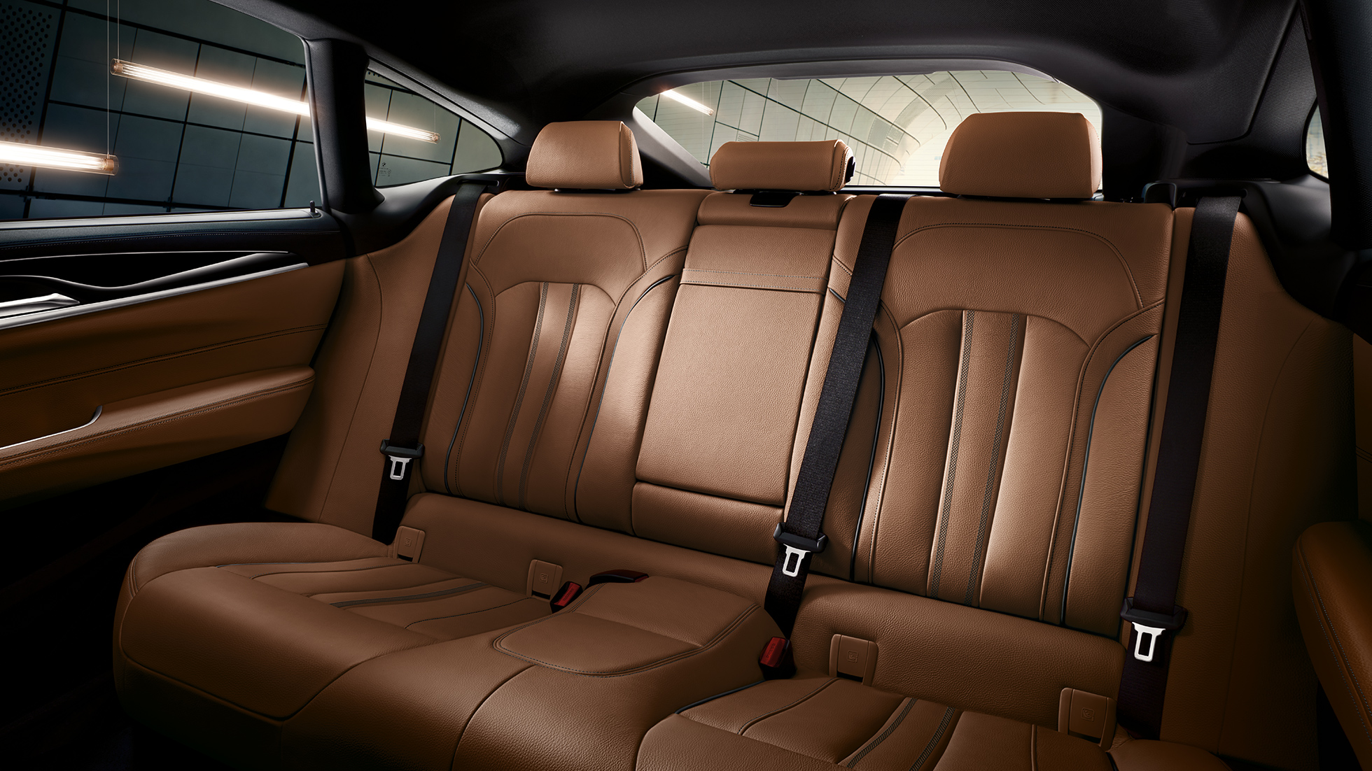 BMW 6 Series Gran Turismo G32 2017 Mineral White metallic rear seats