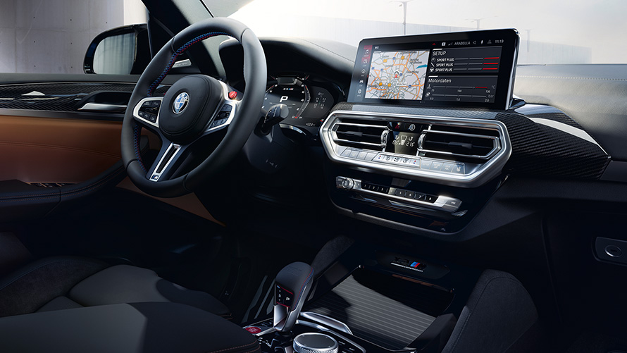 BMW X3 M Competition F97 LCI Facelift 2021 cockpit interior